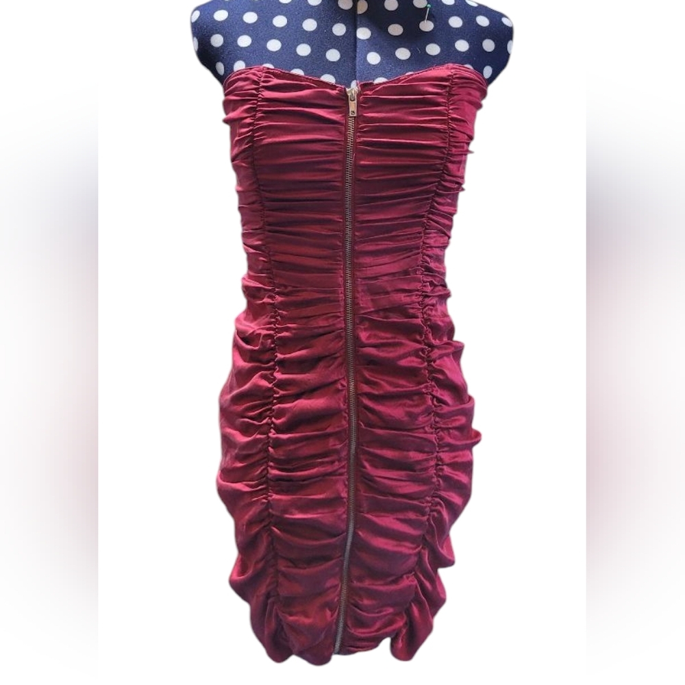 Betsey Johnson Vintage Burgundy Silk Dress
